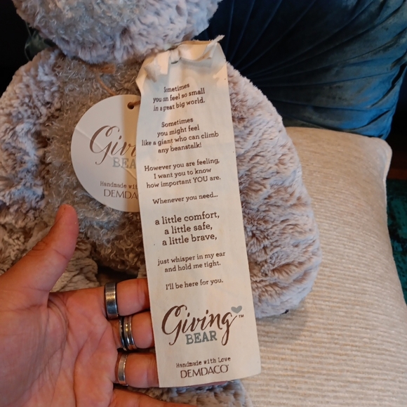 Demdaco Giving Bear Plush Toy - Picture 4 of 5